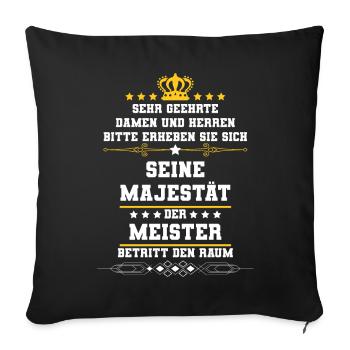 Meister - Sofakissenbezug 45 x 45 cm - Schwarz - Vorne