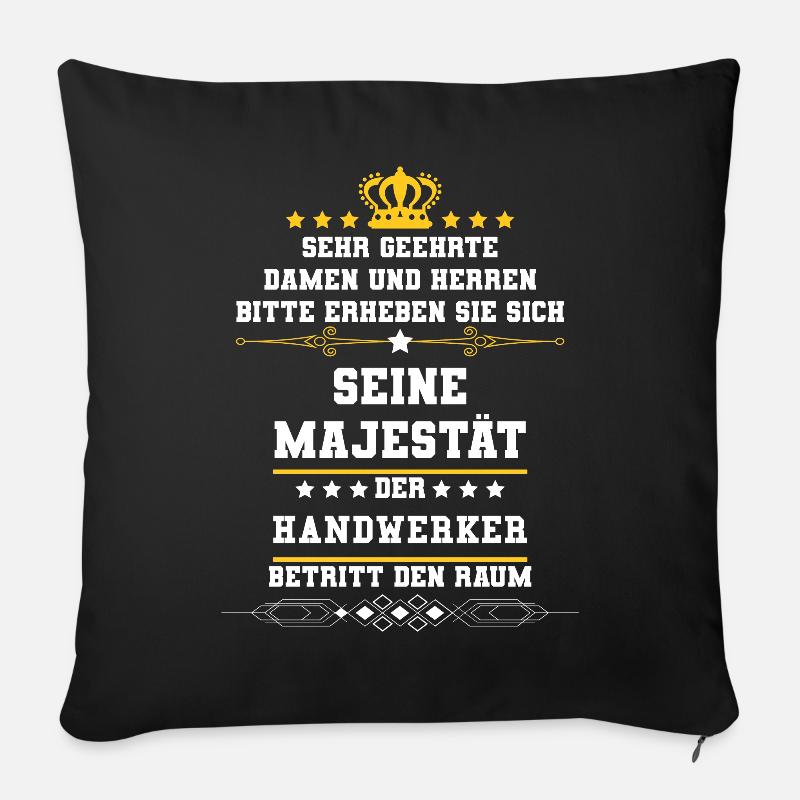 Handwerker - Sofakissenbezug 45 x 45 cm - Schwarz