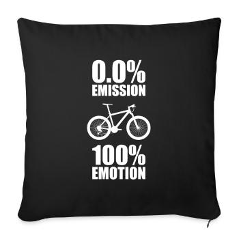 aucune émission seulement émotion vélo VTT - Housse de coussin décorative 45 x 45 cm - noir - Devant