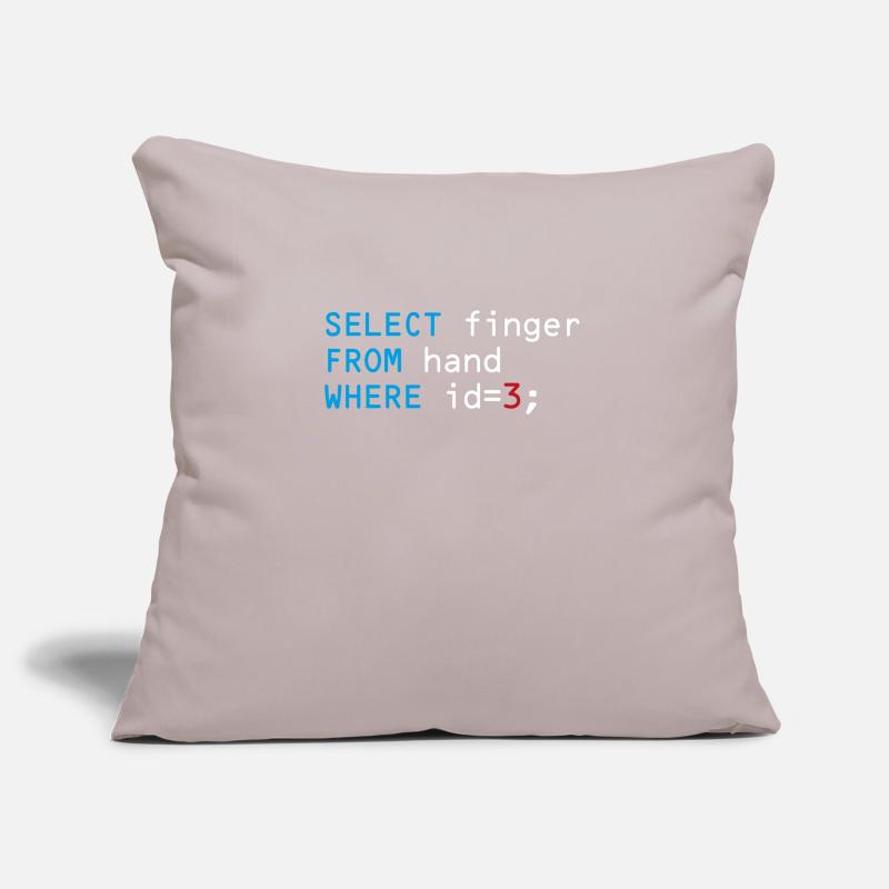 Le code du codeur du doigt drôle te baise Housse de coussin décorative 45 x 45 cm