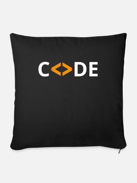 Code Programmierer HTML PHP Developer - Sofakissenbezug 45 x 45 cm - Schwarz