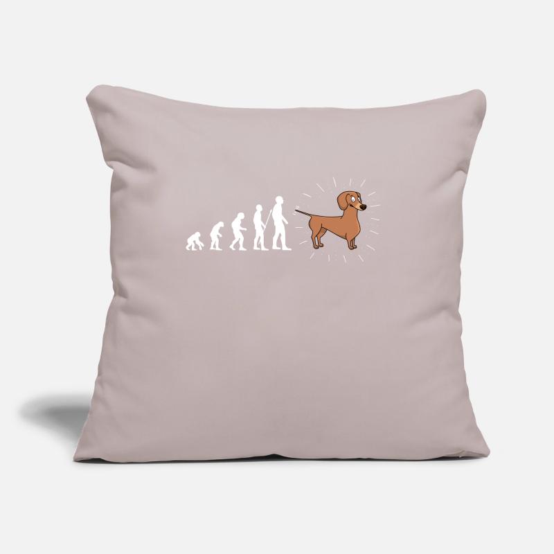 Evolution Dackel Hund Hunde Fun Spaß Sofakissenbezug 45 x 45 cm