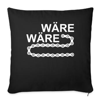Would Be Bicycle Chain Football Bike Funny - Sofa pillowcase 17,3'' x 17,3'' (45 x 45 cm) - black - Front