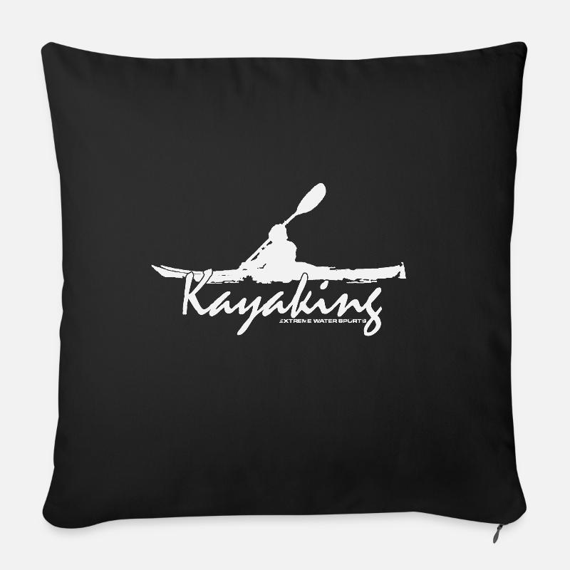 Kajak - Sofakissenbezug 45 x 45 cm - Schwarz