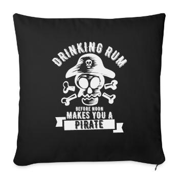 Rum - Sofa pillowcase 17,3'' x 17,3'' (45 x 45 cm) - black - Front