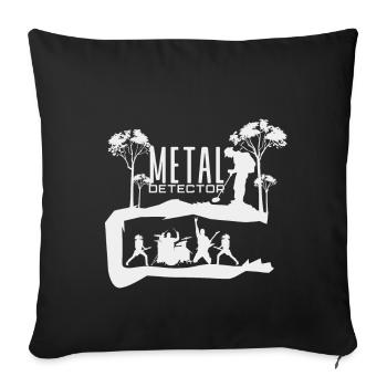 Metal - Sofa pillowcase 17,3'' x 17,3'' (45 x 45 cm) - black - Front