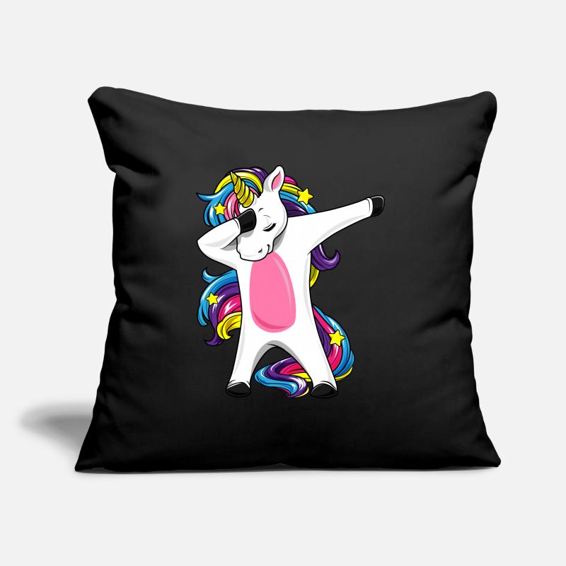 Dabbing Einhorn Regenbogen Mädchen Geschenk Sofakissenbezug 45 x 45 cm