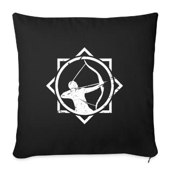 Tir à l'arc Archer - Housse de coussin décorative 45 x 45 cm - noir - Devant