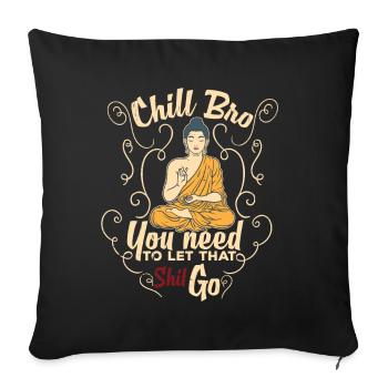 OM - Housse de coussin décorative 45 x 45 cm - noir - Devant