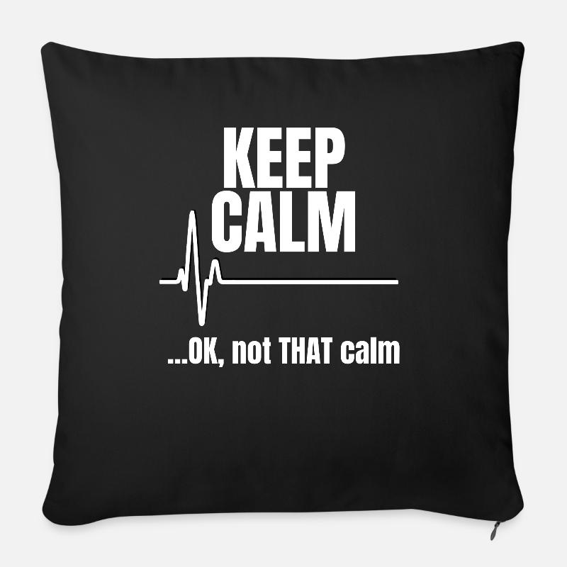 Keep Calm Krankenhaus - Sofakissenbezug 45 x 45 cm - Schwarz