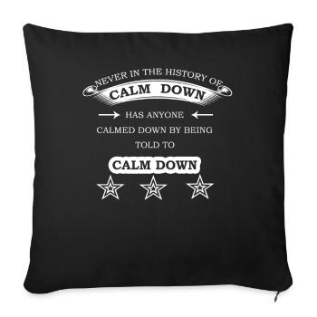 Calmer l'histoire - Housse de coussin décorative 45 x 45 cm - noir - Devant
