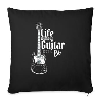 guitar - Sofa pillowcase 17,3'' x 17,3'' (45 x 45 cm) - black - Front