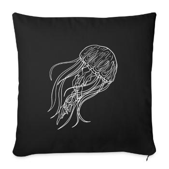 Méduse Méduse Méduse Mer Lac Cadeau Animal Tendance - Housse de coussin décorative 45 x 45 cm - noir - Devant