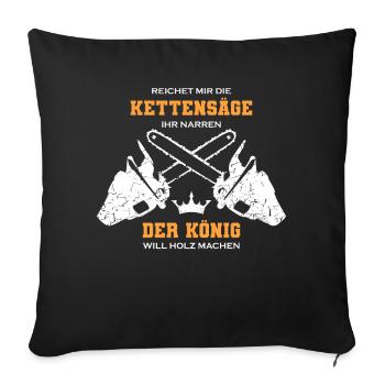 Making wood - Sofa pillowcase 17,3'' x 17,3'' (45 x 45 cm) - black - Front