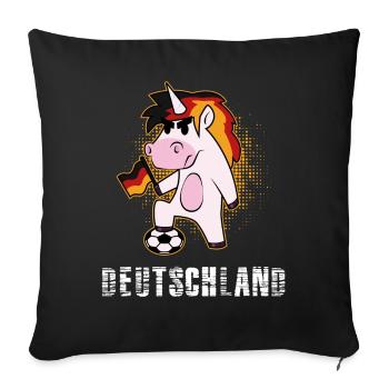 Germany Football Unicorn - Sofa pillowcase 17,3'' x 17,3'' (45 x 45 cm) - black - Front