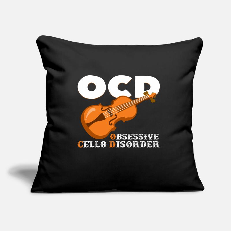 violoncelle Housse de coussin décorative 45 x 45 cm