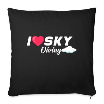 Skydiver - Sofakissenbezug 45 x 45 cm - Schwarz - Vorne