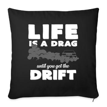Drift - Sofakissenbezug 45 x 45 cm - Schwarz - Vorne
