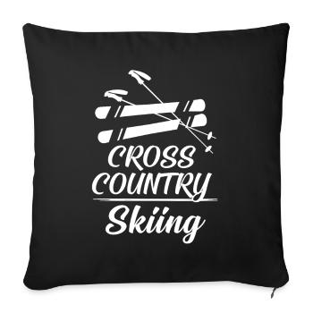 ski - Housse de coussin décorative 45 x 45 cm - noir - Devant
