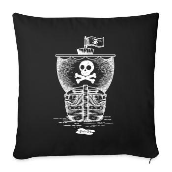 Pirates - Sofa pillowcase 17,3'' x 17,3'' (45 x 45 cm) - black - Front