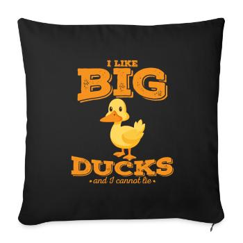 ducks - Sofa pillowcase 17,3'' x 17,3'' (45 x 45 cm) - black - Front
