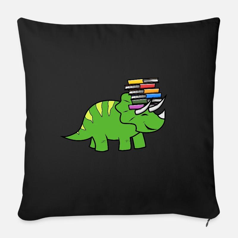 Dinosaurier T-Rex Buch Geschenk Männer Frauen Kind - Sofakissenbezug 45 x 45 cm - Schwarz