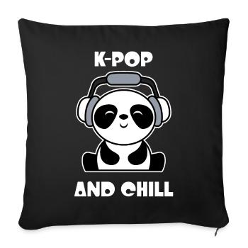 K-Pop - Sofa pillowcase 17,3'' x 17,3'' (45 x 45 cm) - black - Front