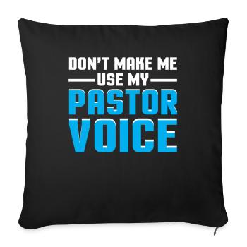 Pasteur Pasteur Prêtre Drôle Dire Cadeau - Housse de coussin décorative 45 x 45 cm - noir - Devant