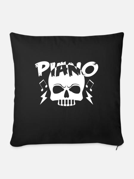Piano - Sofakissenbezug 45 x 45 cm - Schwarz