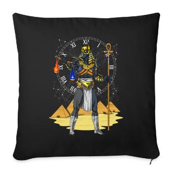 Anubis Egyptian God Wolf Ancient Mythology - Sofa pillowcase 17,3'' x 17,3'' (45 x 45 cm) - black - Front