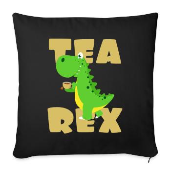 Tee Dino - Sofakissenbezug 45 x 45 cm - Schwarz - Vorne