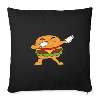 Hamburger - Housse de coussin décorative 45 x 45 cm - noir - Devant