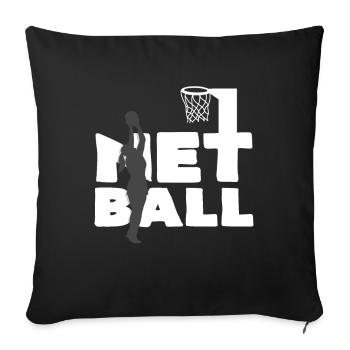 Netball - Sofa pillowcase 17,3'' x 17,3'' (45 x 45 cm) - black - Front