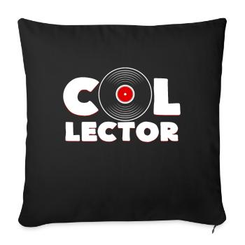 vinyl record - Sofa pillowcase 17,3'' x 17,3'' (45 x 45 cm) - black - Front