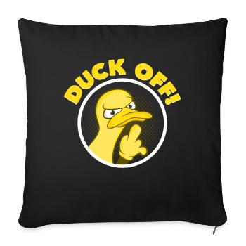 Duck Off - Sofakissenbezug 45 x 45 cm - Schwarz - Vorne