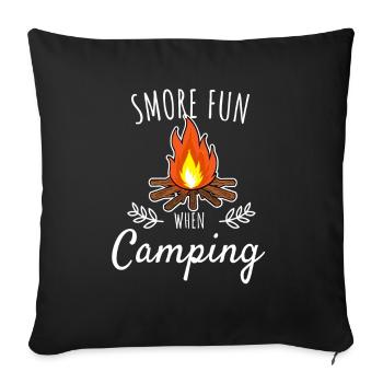Camping - Sofakissenbezug 45 x 45 cm - Schwarz - Vorne