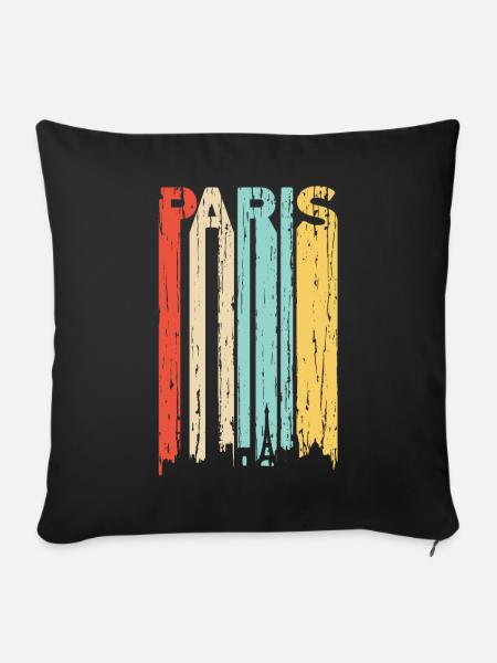 Paris - Sofakissenbezug 45 x 45 cm - Schwarz