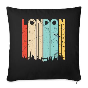 Londres - Housse de coussin décorative 45 x 45 cm - noir - Devant
