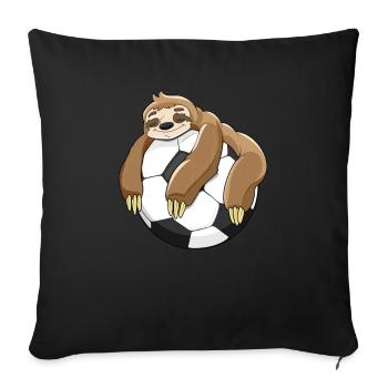 Sloth Gift Football Ball Football Football Player Lazy - Sofa pillowcase 17,3'' x 17,3'' (45 x 45 cm) - black - Front
