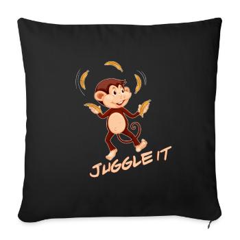 monkey - Sofa pillowcase 17,3'' x 17,3'' (45 x 45 cm) - black - Front