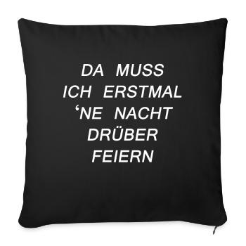 Feiern - Sofakissenbezug 45 x 45 cm - Schwarz - Vorne