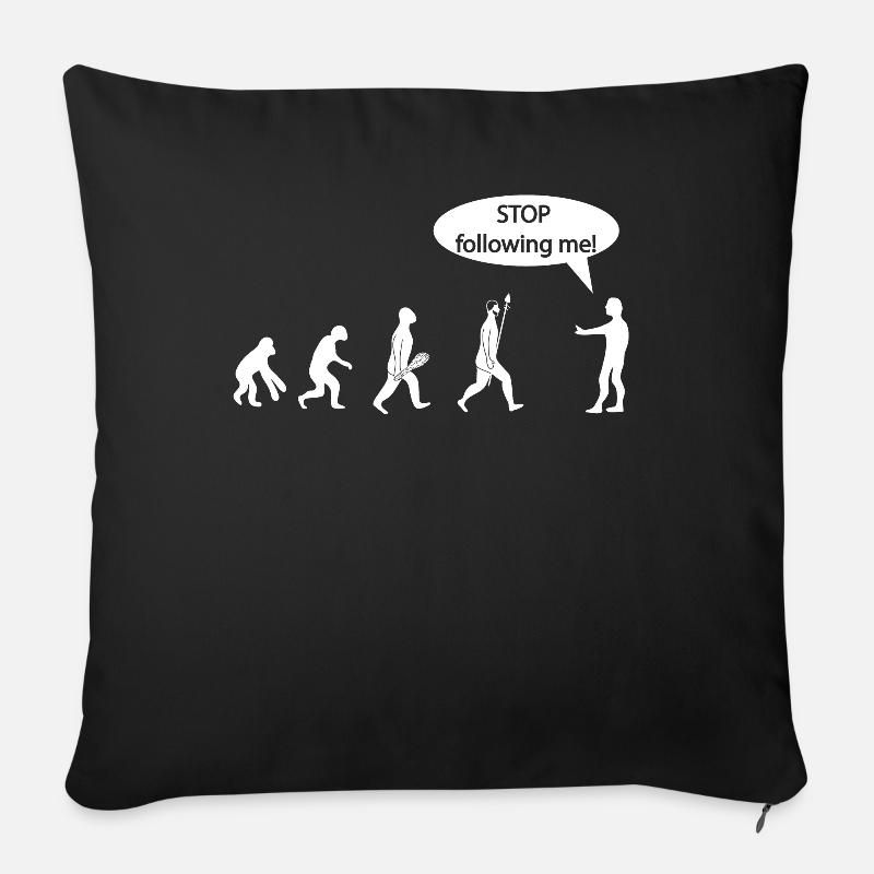Evolution - Sofakissenbezug 45 x 45 cm - Schwarz
