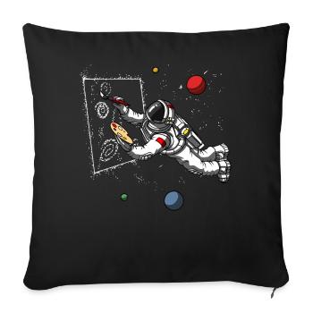 Astronaute de l'espace Artiste peintre Cosmic Galaxy - Housse de coussin décorative 45 x 45 cm - noir - Devant