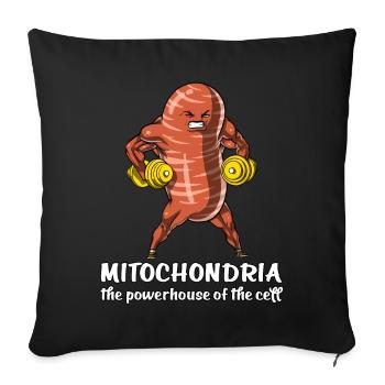 Biologie Science Drôle Drôle Mitochondrie École - Housse de coussin décorative 45 x 45 cm - noir - Devant