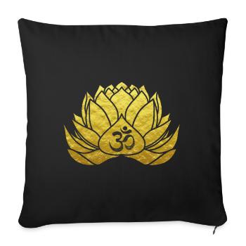 Yoga Blume des Lebens Om Zeichen Geschenk - Sofakissenbezug 45 x 45 cm - Schwarz - Vorne