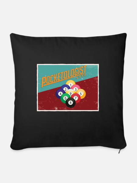 Snooker - Sofakissenbezug 45 x 45 cm - Schwarz