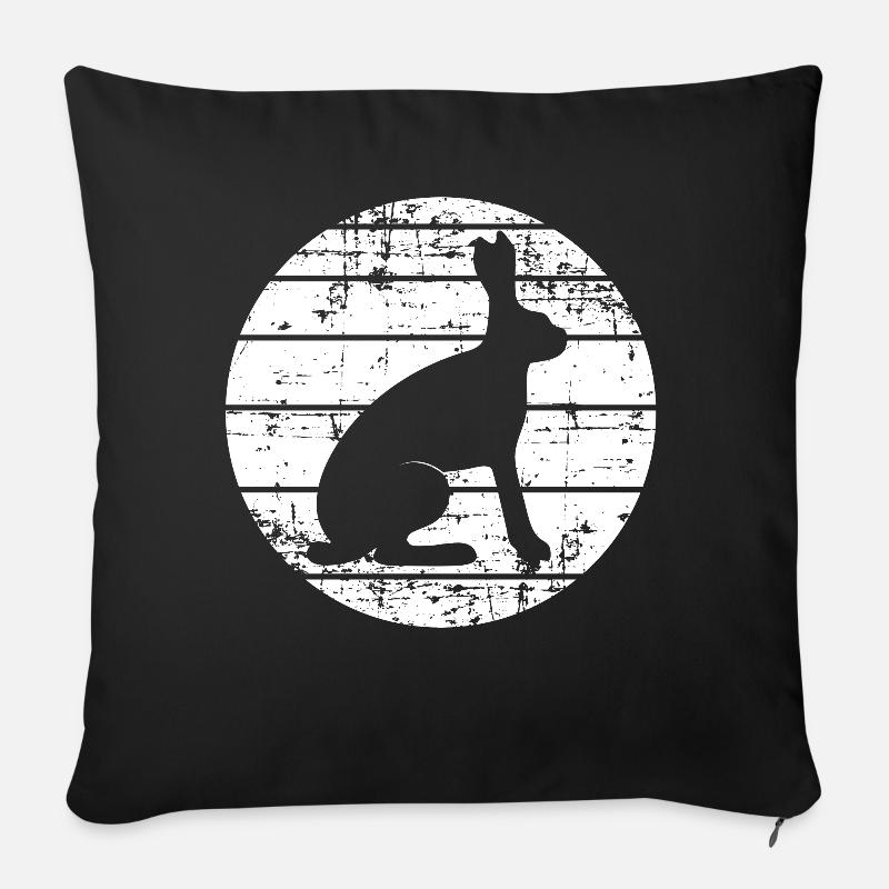 Lièvre - Housse de coussin décorative 45 x 45 cm - noir