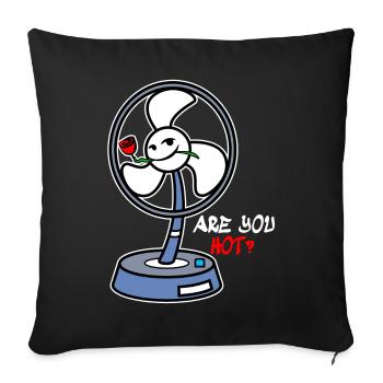 La chaleur de ventilateur - Housse de coussin décorative 45 x 45 cm - noir - Devant