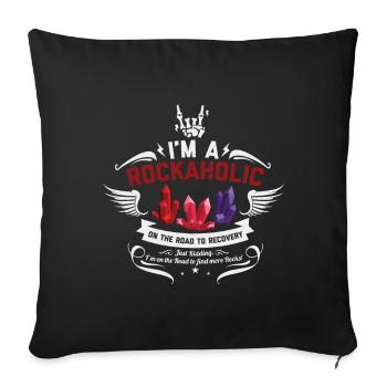 Mineral collector - Sofa pillowcase 17,3'' x 17,3'' (45 x 45 cm) - black - Front