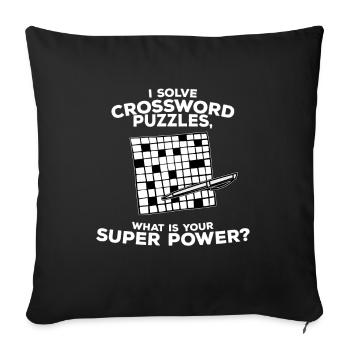 mots croisés - Housse de coussin décorative 45 x 45 cm - noir - Devant